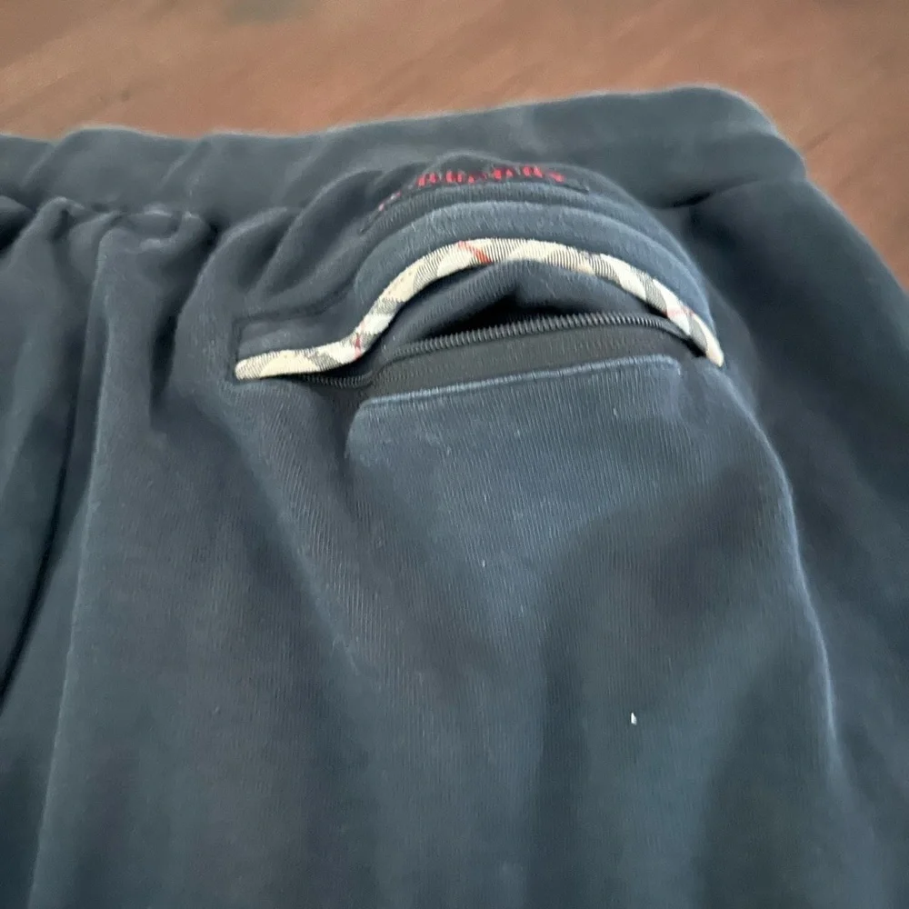 Burberry Golf Black Joggers Nova Check Trim on Back Pocket (M1)